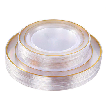 Gold Plastic Plates 60 Pieces, Disposable Wedding Plates(IOOOOO)