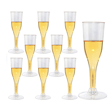 105 Piece Plastic Champagne Flutes, 5 Oz Clear Champagne Glasses(IOOOOO) 
